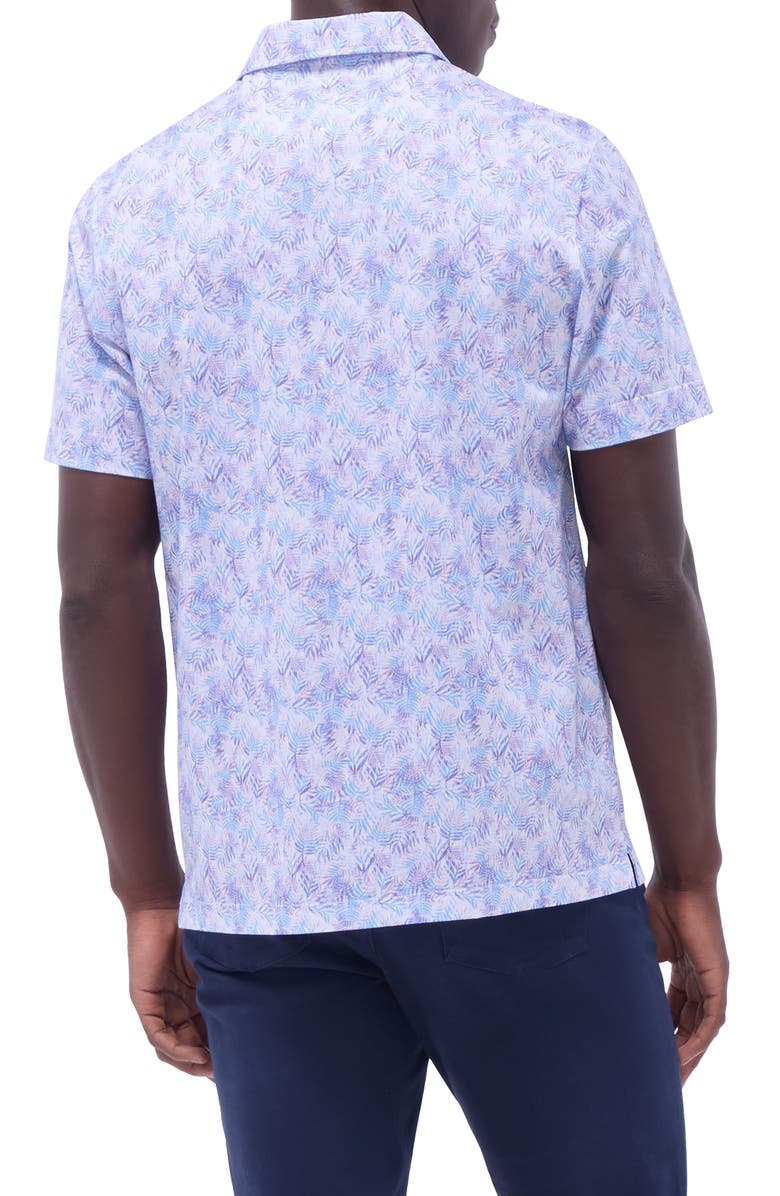 Bugatchi Victor OoohCotton<sup>®</sup> Leaf Print Polo, Alternate, color,