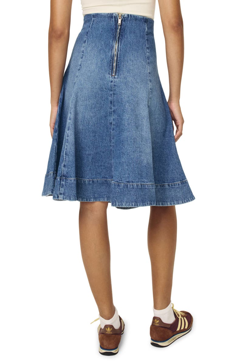 WARP+WEFT Los Midi Denim Skirt, Alternate, color, 