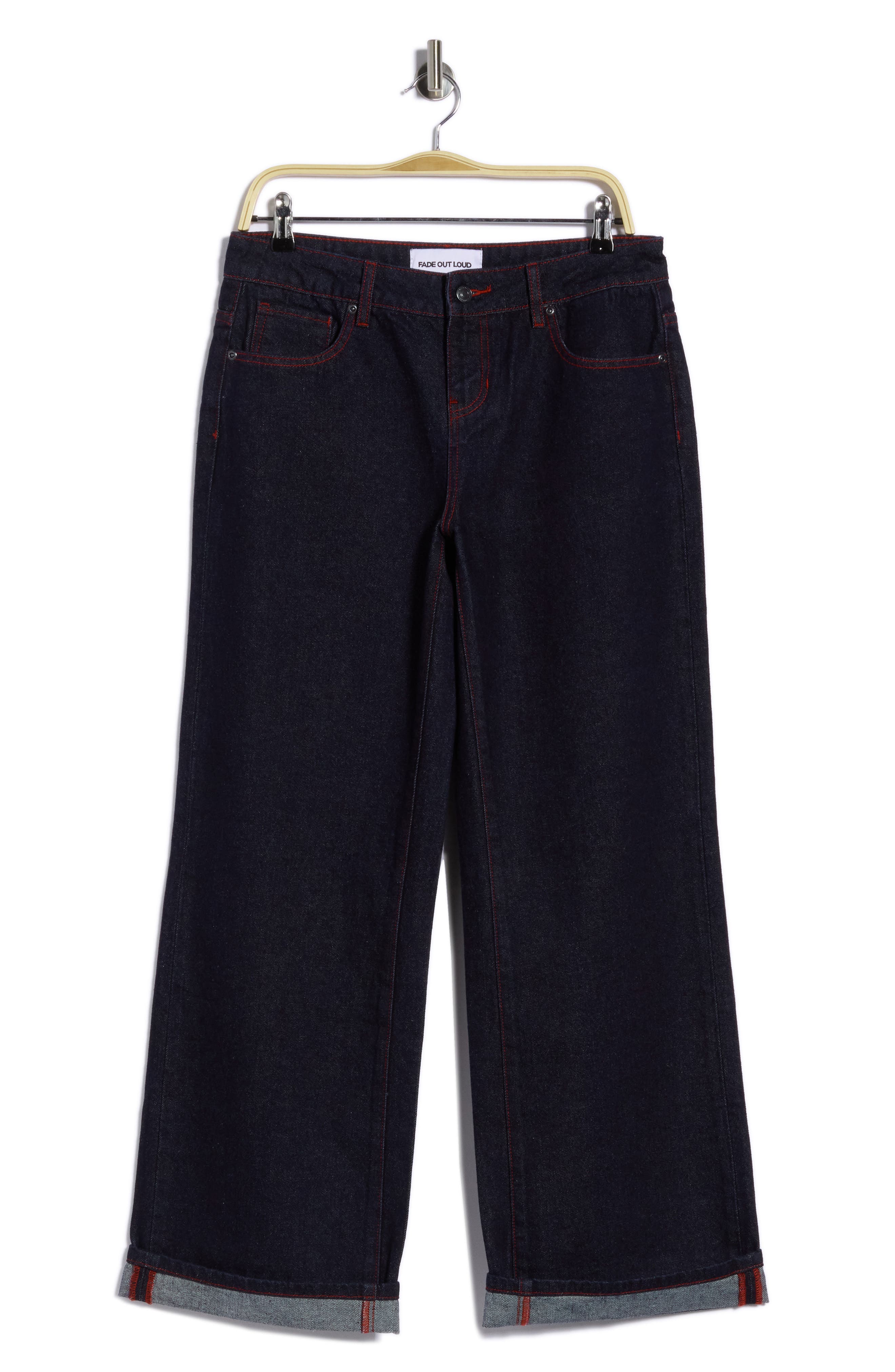 Contrast Thread Baggy Tapered Jeans