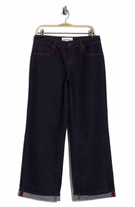 Contrast Thread Baggy Tapered Jeans