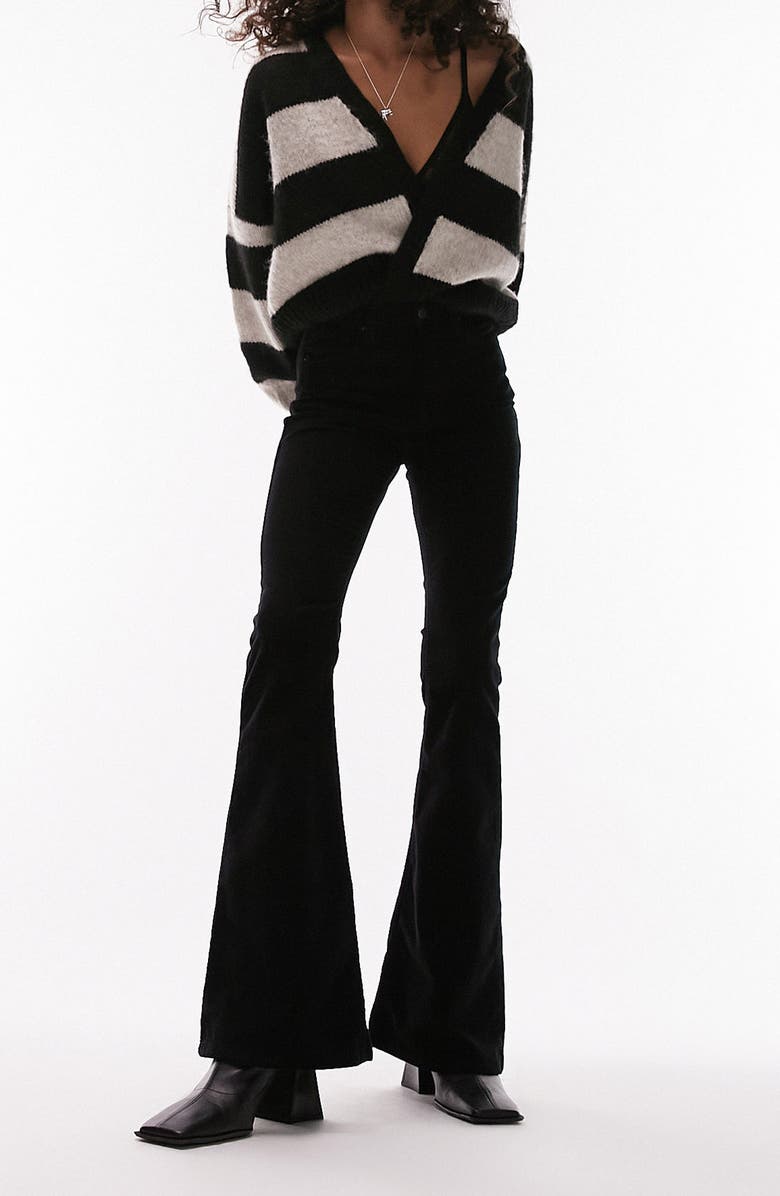 Topshop Jamie Flare Stretch Corduroy Jeans, Main, color,