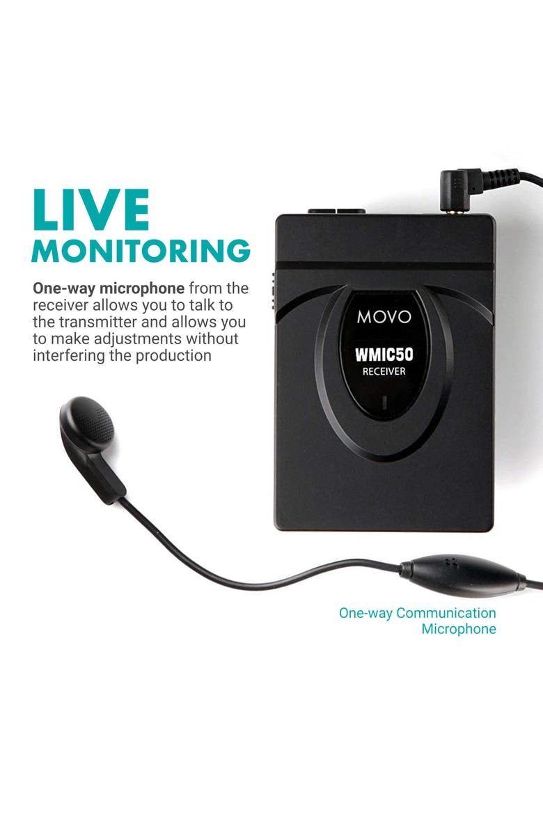 WMIC50 2.4GHz Wireless Lavalier Microphone System for Cameras, Alternate, color, Black