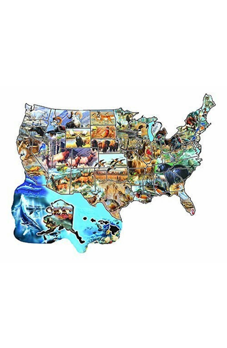 Sunsout Wild America 600 piece Jigsaw Puzzle for Adults Special Shape, Alternate, color, Multicolor