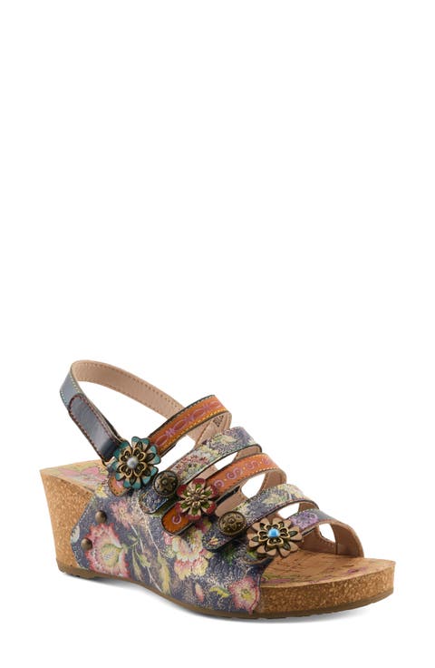 Buckle It Up Strappy Wedge Sandal (Women)