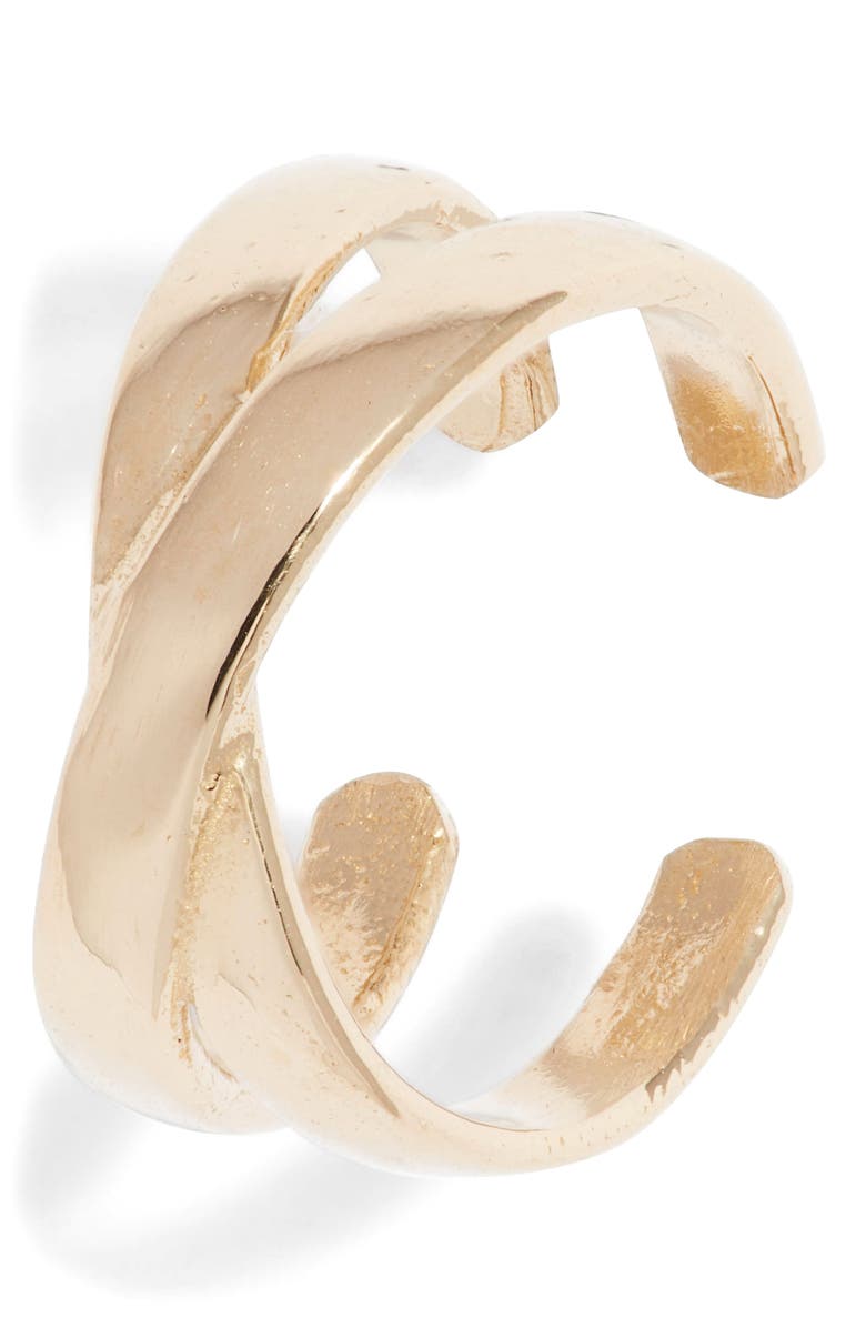 Poppy Finch X Ear Cuff, Alternate, color, 14Kyg