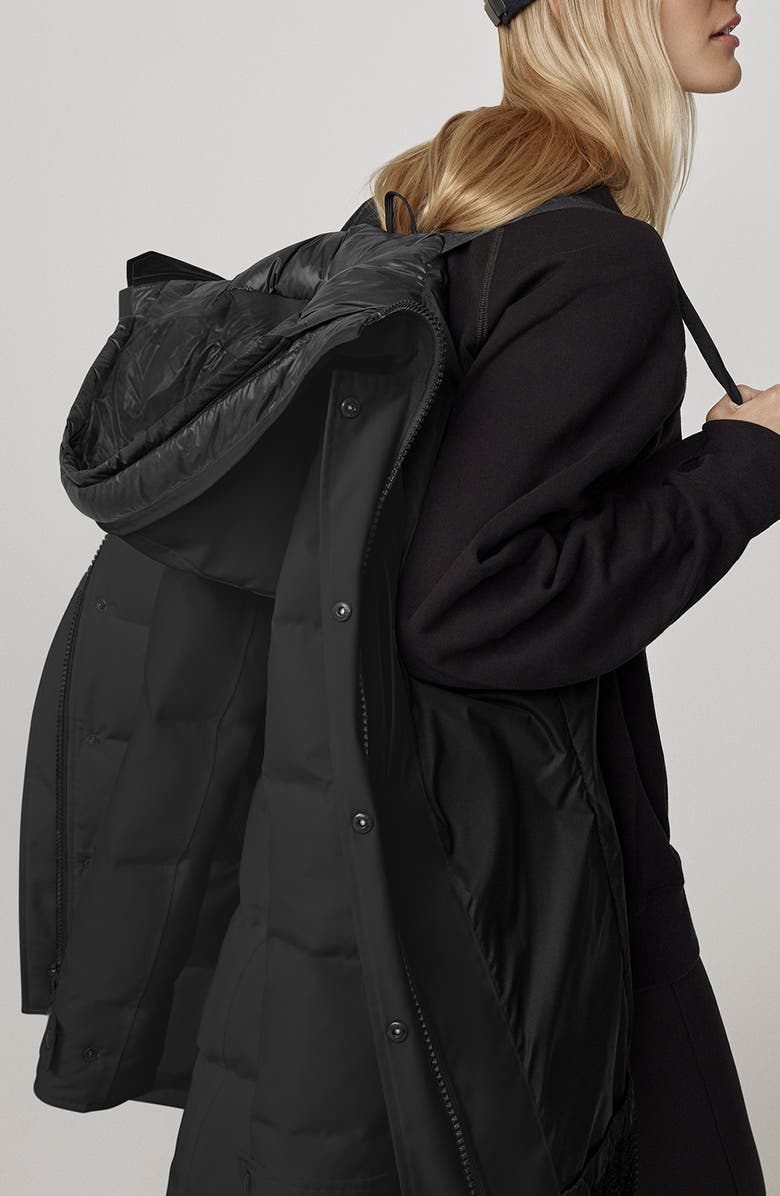 Canada Goose Shelburne Water Resistant 625 Fill Power Down Parka, Alternate, color, Black