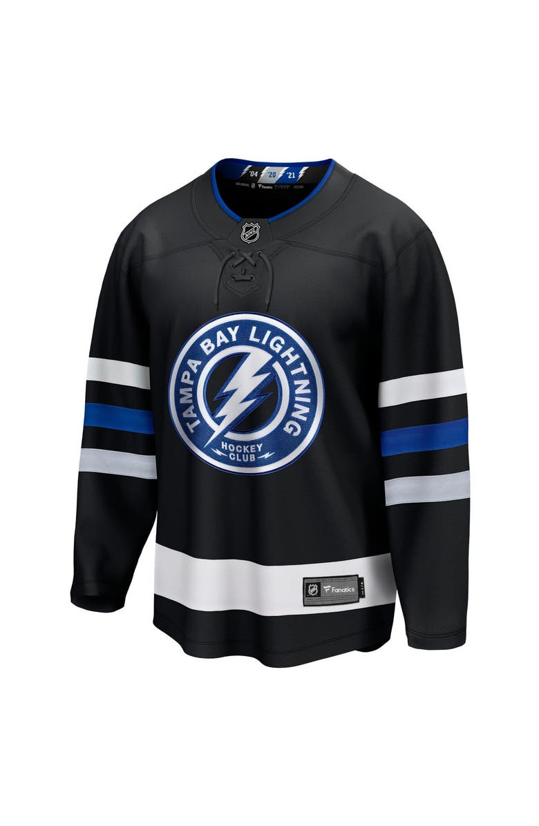 FANATICS Men's Fanatics Branded Black Tampa Bay Lightning Alternate Premier Breakaway Jersey, Alternate, color,