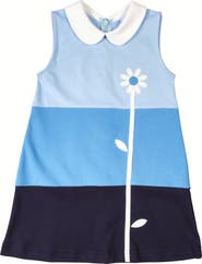 Florence Eiseman Colorblock Knit Dress With Flower