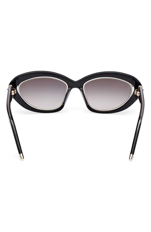 Christian Louboutin So Kate 55mm Gradient Cat Eye Sunglasses In Black