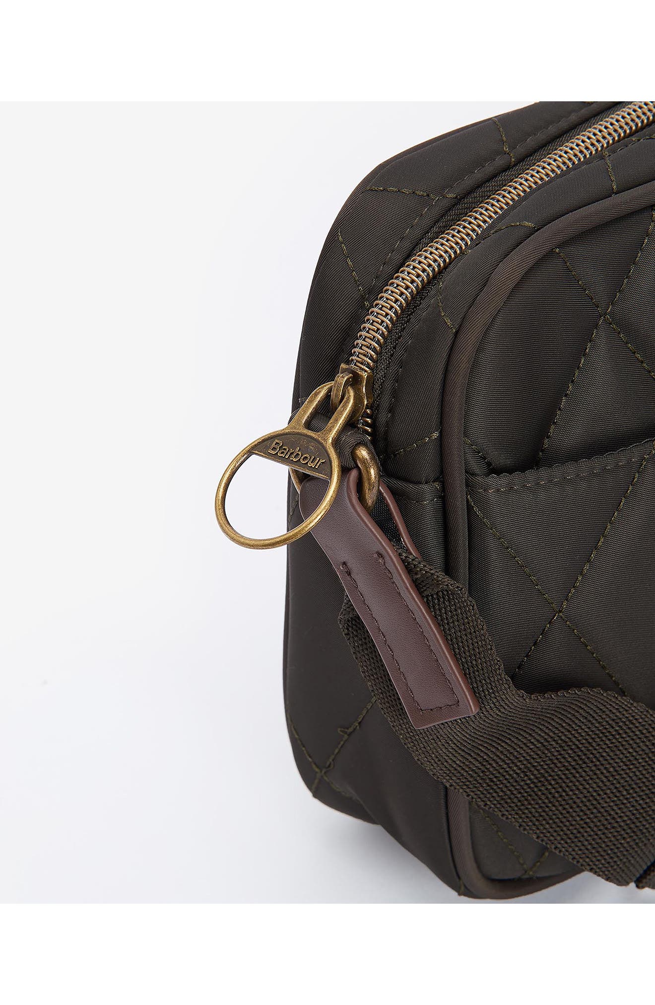 Barbour Diamond Quilted Nylon Crossbody Bag, Alternate, color, 