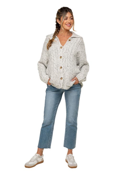 Cropped Raw Hem Straight Leg Maternity Jeans