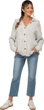 PinkBlush Cropped Raw Hem Straight Leg Maternity Jeans