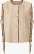 Mine Bilgi Lipso Fringe Suede Leather Vest