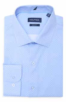 Nautica Slim Fit Dot Print Dress Shirt