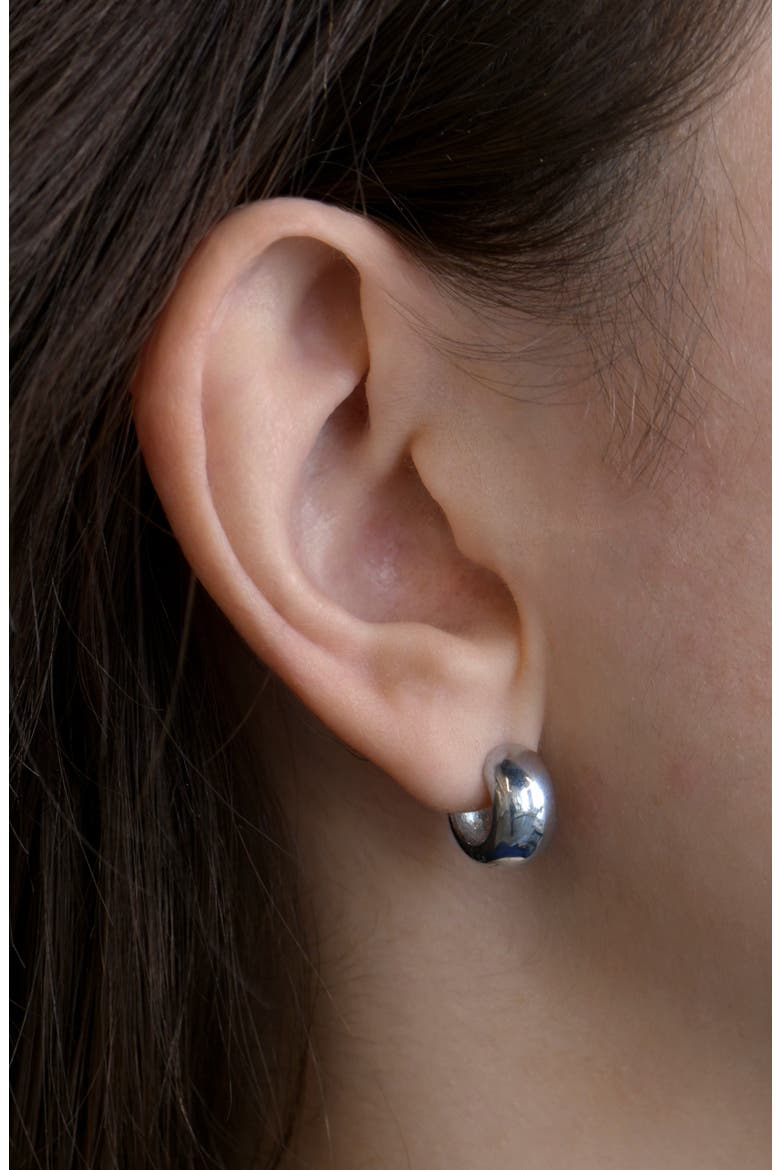 Classique Wide Hoop Earrings, Alternate, color, SILVER