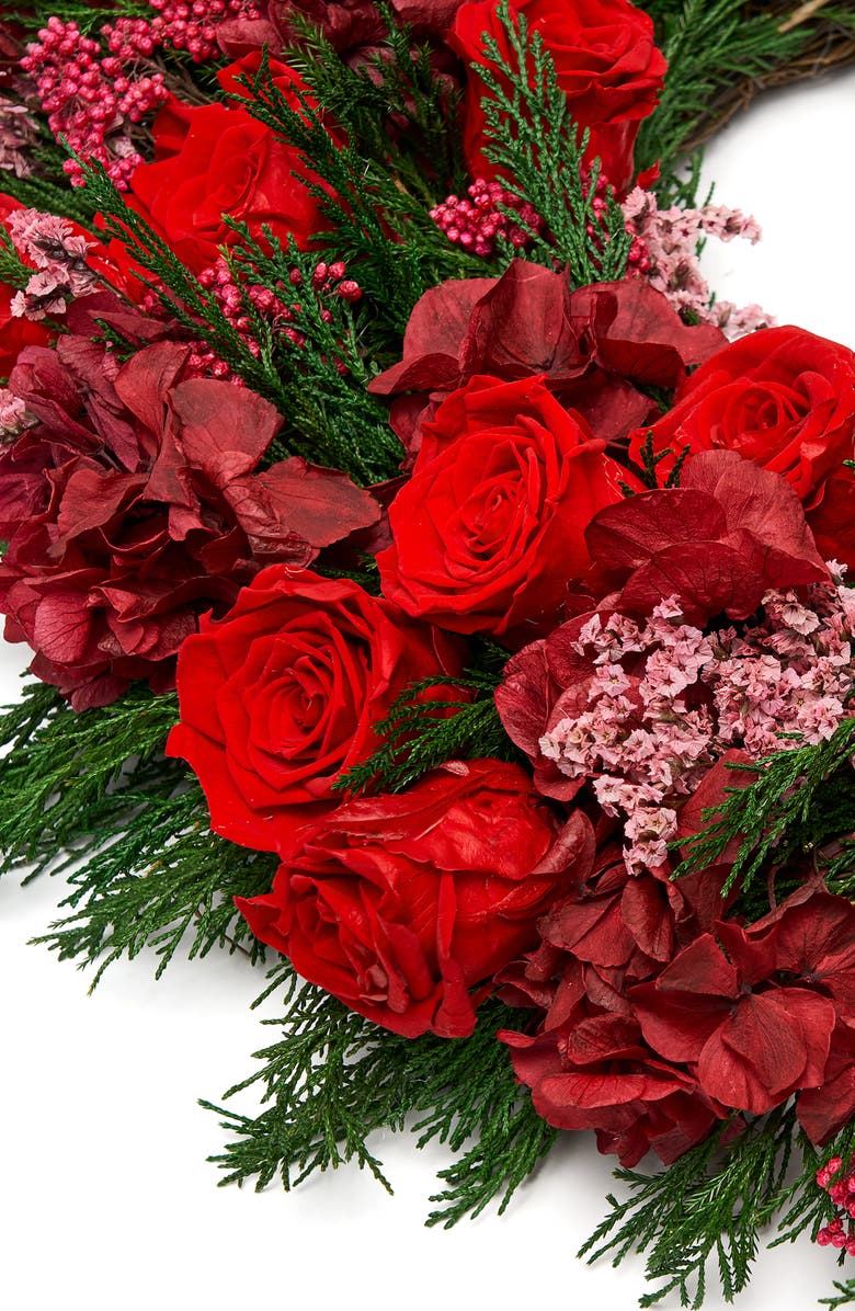 Venus ET Fleur L’Étoile Grand Rouge Wreath, Alternate, color, Red