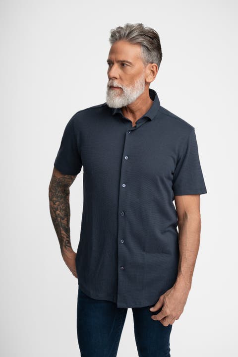 Core SS Technical Pique Button-Up Shirt