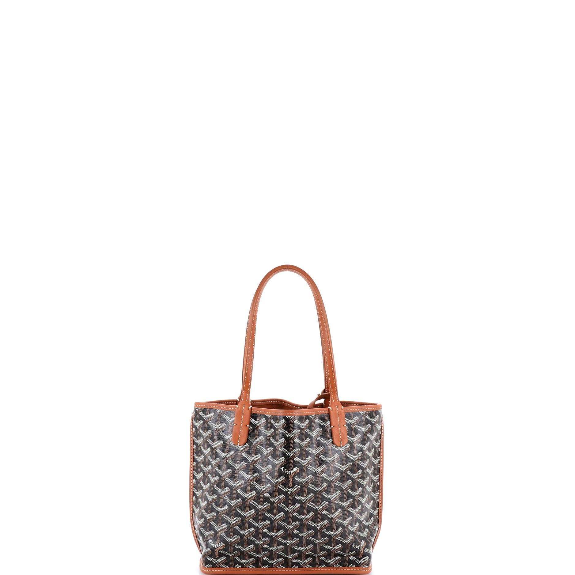 Pre-Owned Goyard Anjou Reversible Tote Coated Canvas Mini, Alternate, color, Brown