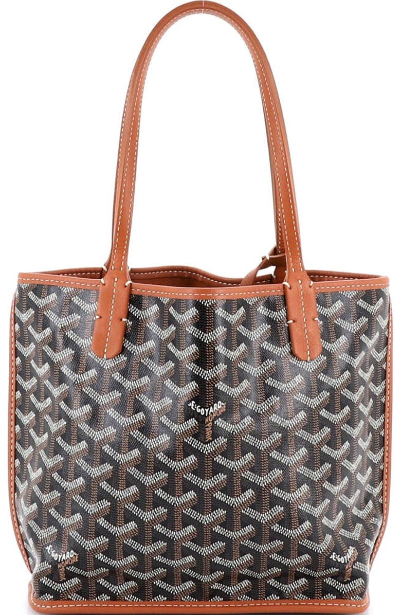 Pre-Owned Goyard Anjou Reversible Tote Coated Canvas Mini, Alternate, color, Brown