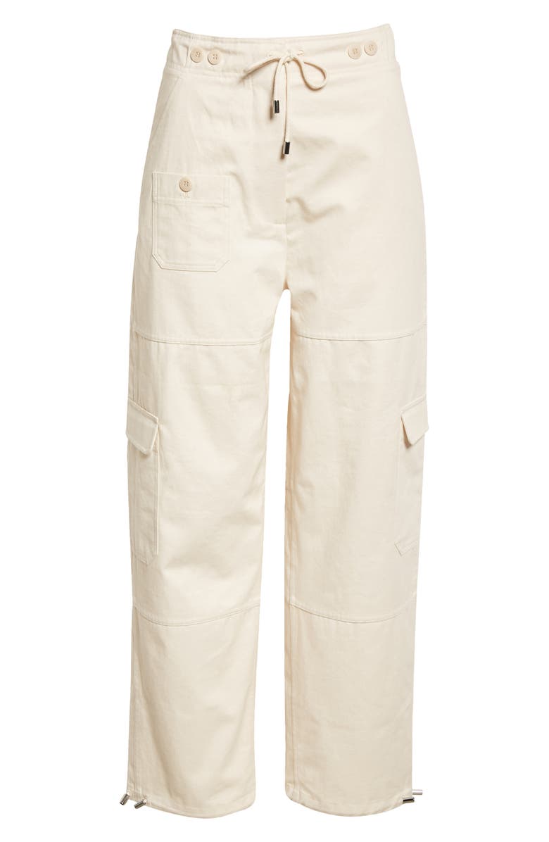 TOTEME High Waist Organic Cotton Cargo Trousers, Alternate, color, 