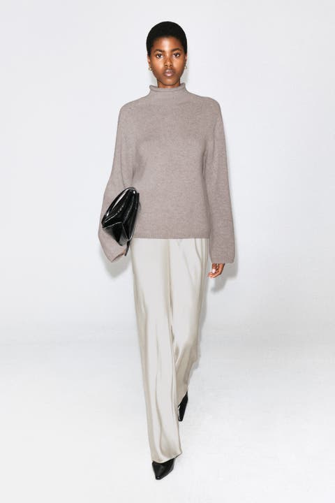 Satin Wide-Leg Pants