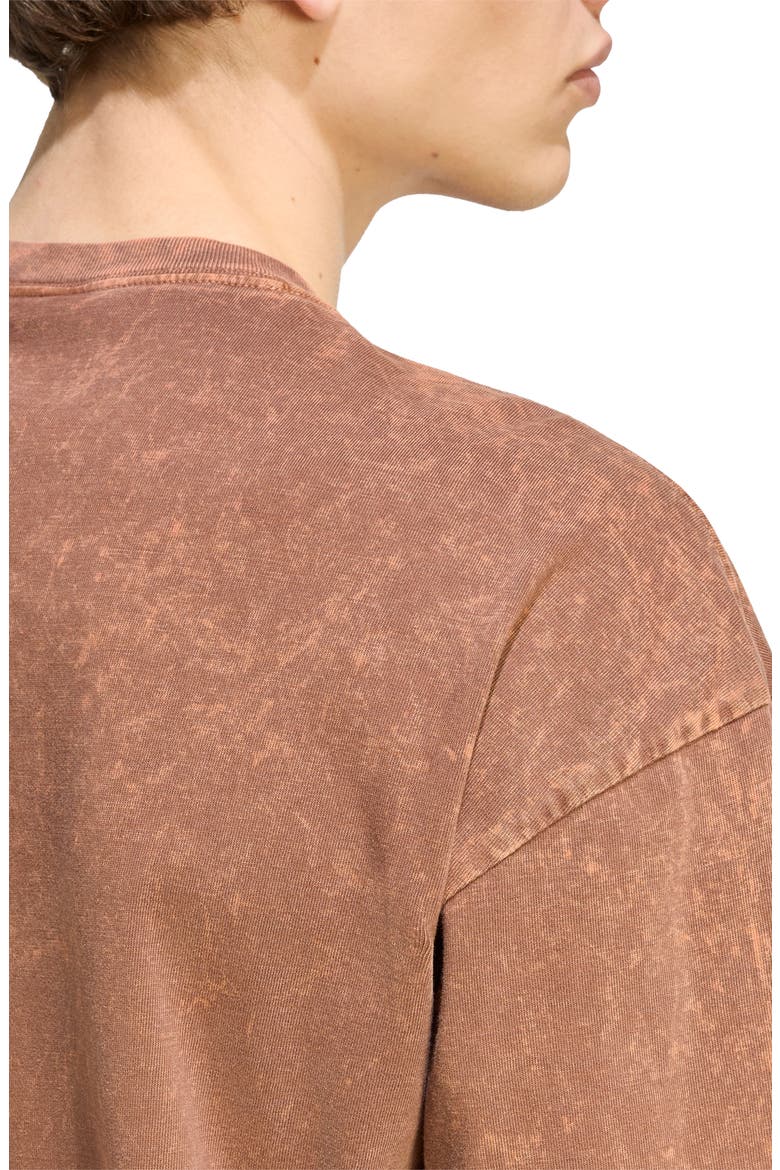 Trefoil Essentials Washed Loose Cotton T-Shirt, Alternate, color, PRELOVED BROWN