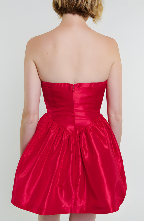 Madeline Marie Roxanne Mini Dress In Cherry Red