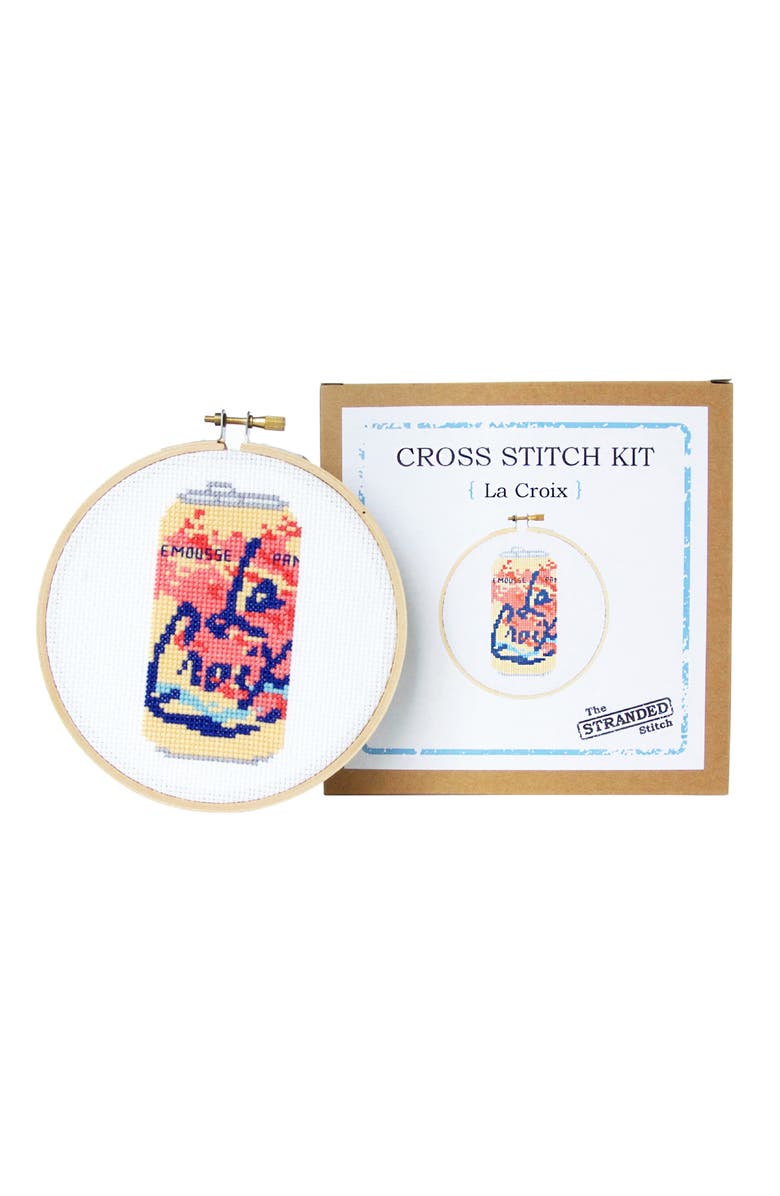 The Stranded Stitch La Croix Cross-Stitch Kit, Main, color,