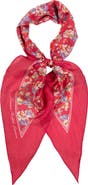 Lauren Ralph Lauren Large Floral Silk Diamond Scarf