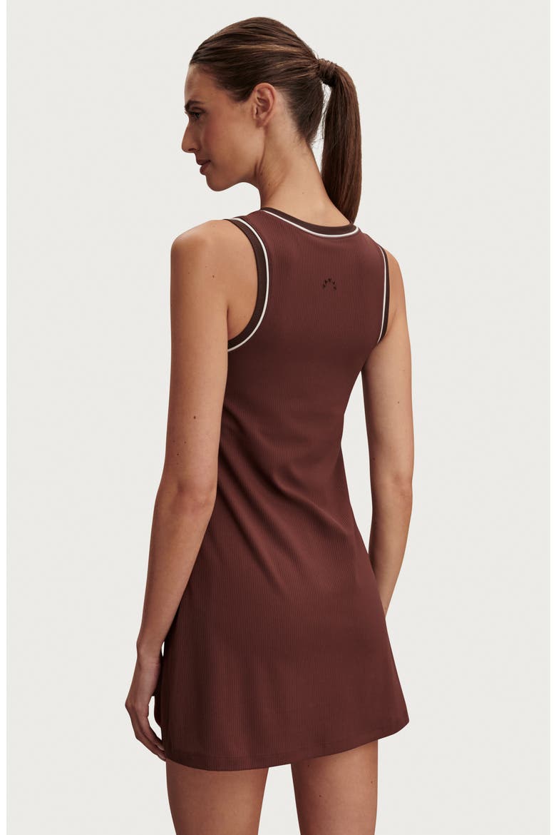 Kalani V-Neck Minidress, Alternate, color, BROWN STONE