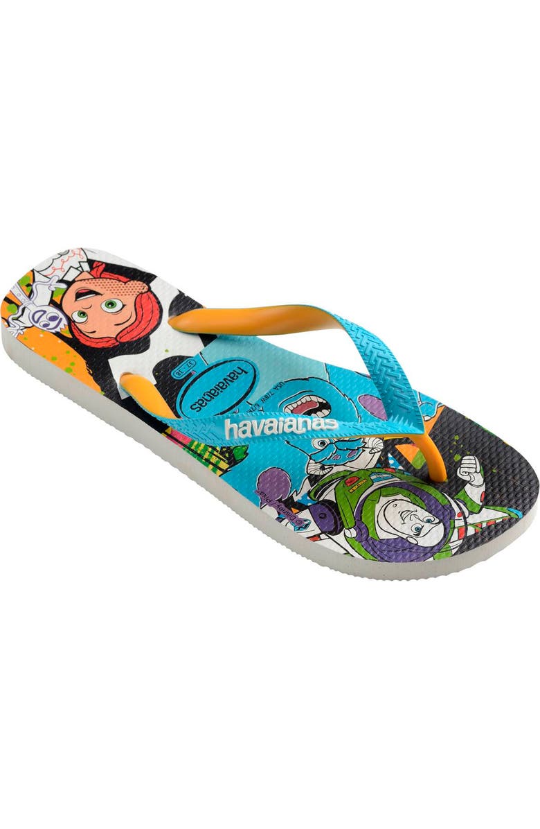 Havaianas Disney Stylish Flip Flop, Main, color, White/ Blue