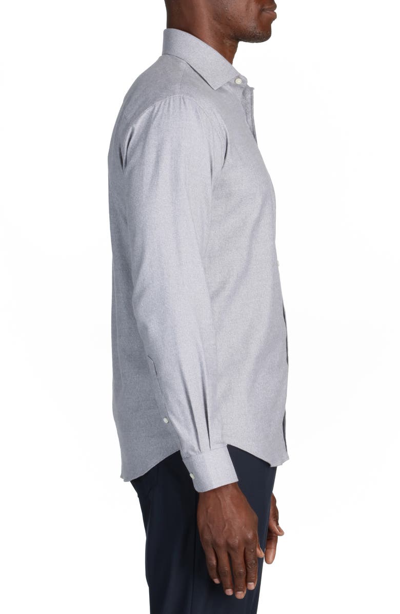 Alton Lane Howard Everyday Solid Cotton Flannel Button-Up Shirt, Alternate, color, 