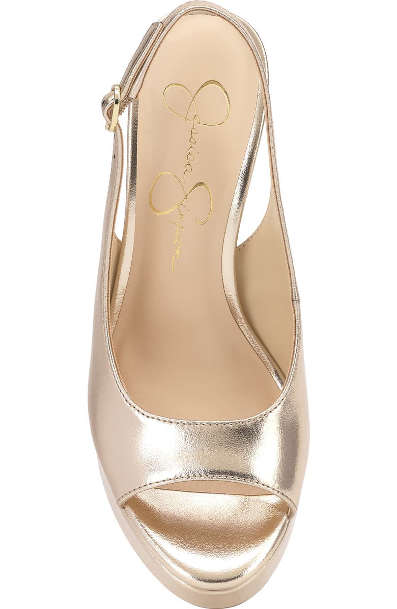 Jessica Simpson Sibilla Slingback Platform Sandal, Alternate, color, Champagne