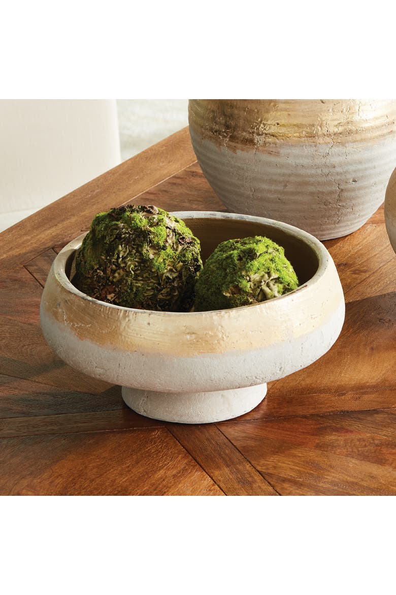 Maude Footed Decorative Bowl, Alternate, color, Gold