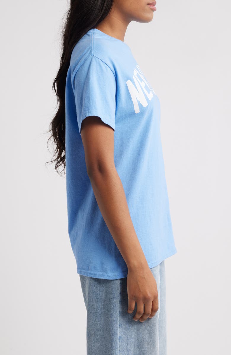 Junk Food New York Crop Graphic Baby Tee, Alternate, color, Carolina Blue