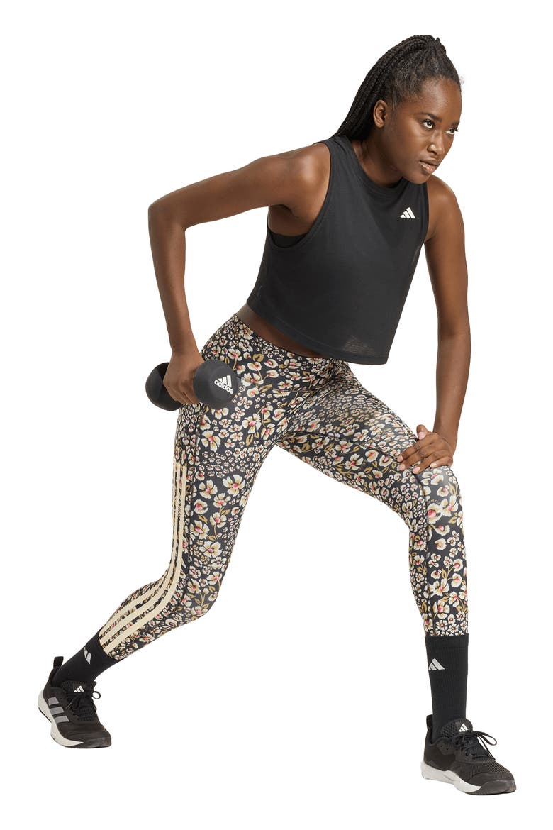 FARM Rio Performance High Waist 7/8 Leggings, Alternate, color, CREAM WHITE/MULTI/CREAM WHITE