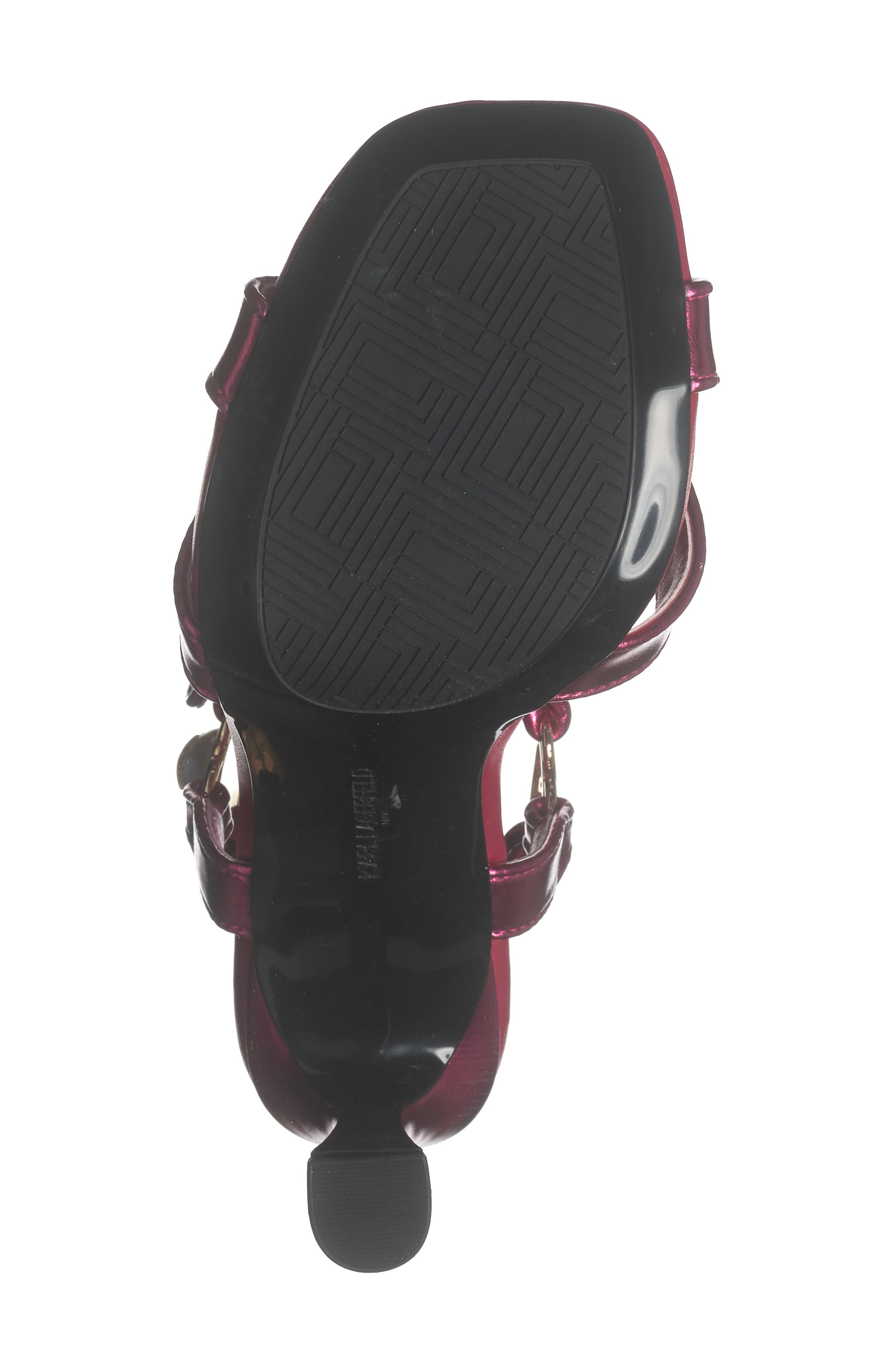 KARL LAGERFELD PARIS Daelin Ankle Strap Sandal, Alternate, color, Hot Pink