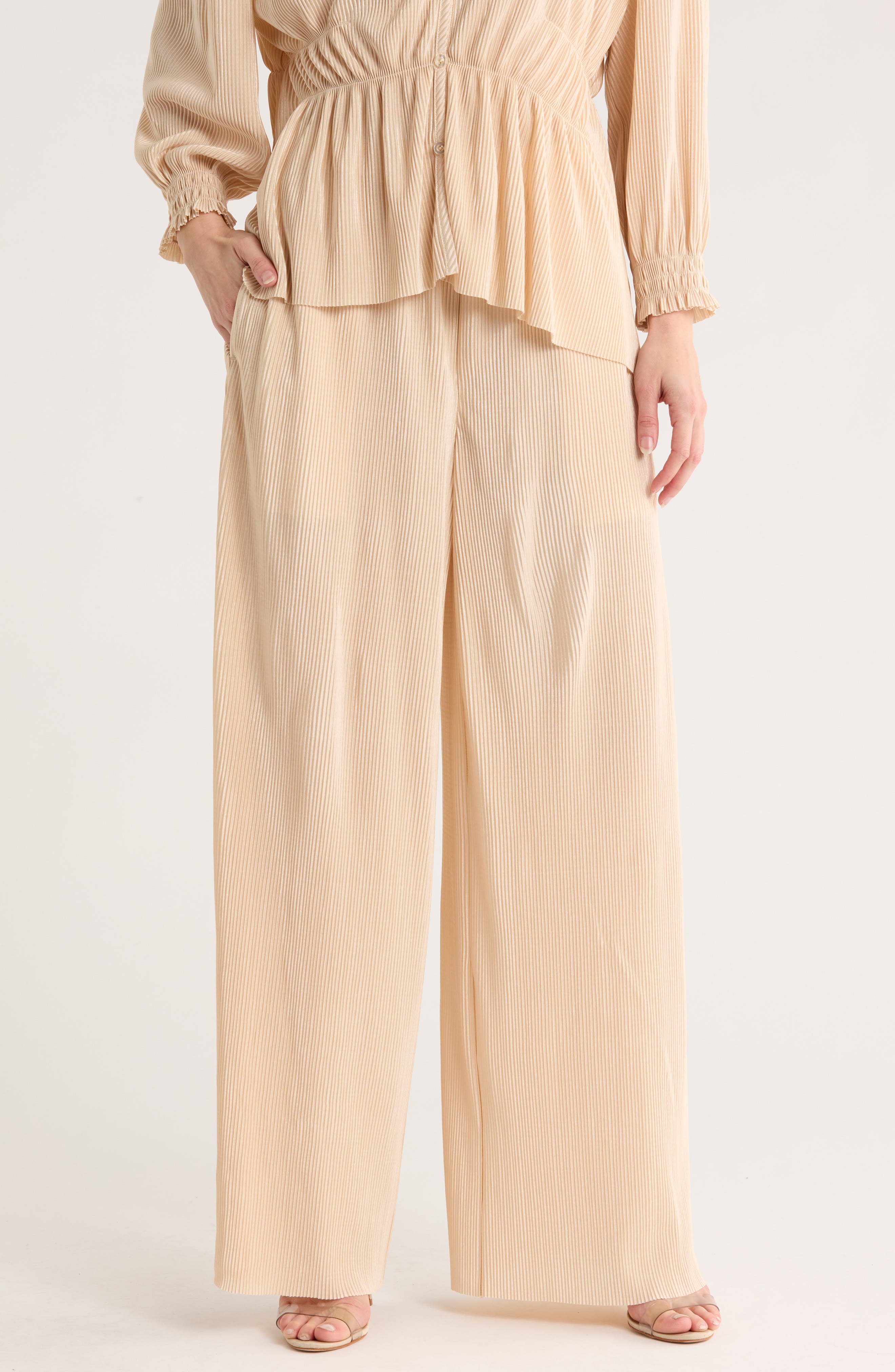 Plisse Charmeuse Pull-On Pants - image 3