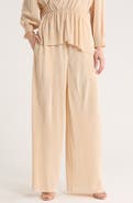 Gemma + Jane Plissé Charmeuse Pull-On Pants