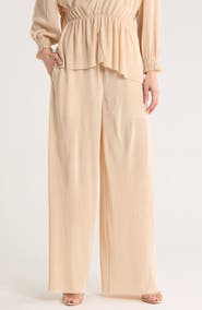 Gemma + Jane Plissé Charmeuse Pull-On Pants