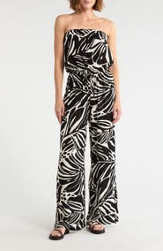 Elan Strapless Cover-Up Jumpsuit