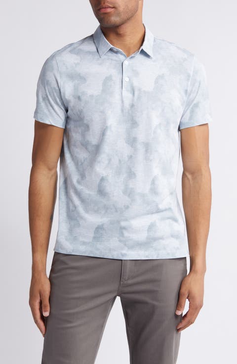 Laing Slim Fit Cloud Print Polo
