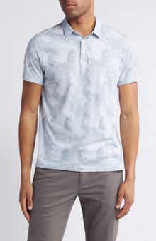 Robert Barakett Laing Slim Fit Cloud Print Polo