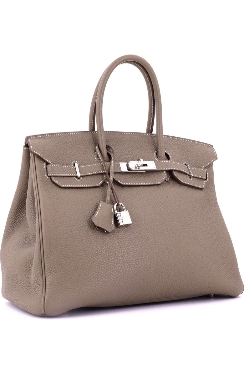 Pre-Owned Hermes Birkin Handbag Grey Togo with Palladium Hardware 35, Alternate, color,