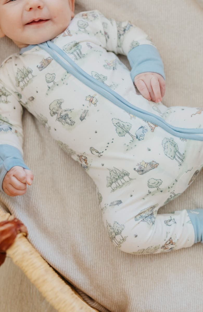 Copper Pearl Hundred Acre Woods Convertible Zip-Up Footie, Alternate, color, Hundred Acre Wood