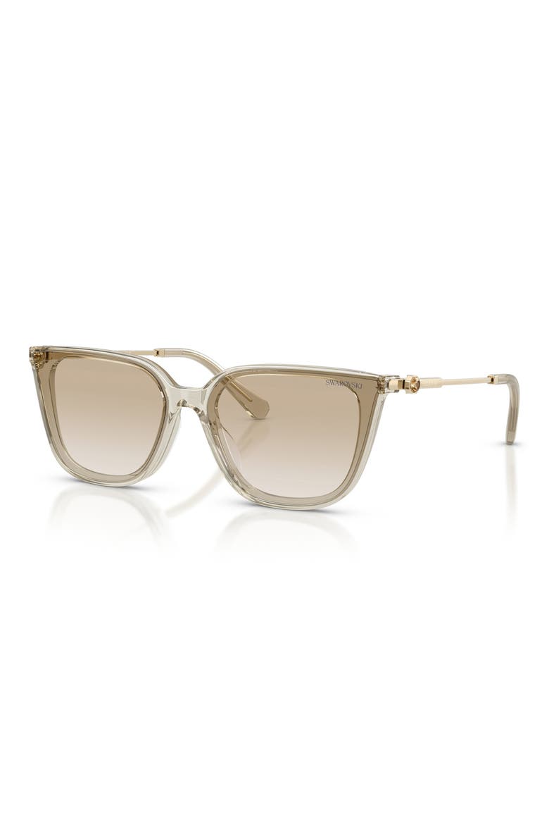63mm Oversize Square Sunglasses, Alternate, color, TRANSPARENT BEIGE / GREY
