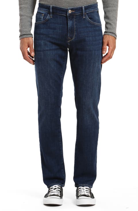 Zach Straight Leg Jeans (Dark Feather Blue)