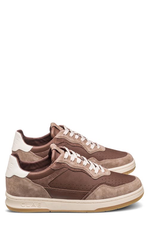 Clae Haywood Low Top Leather Sneaker In Brown