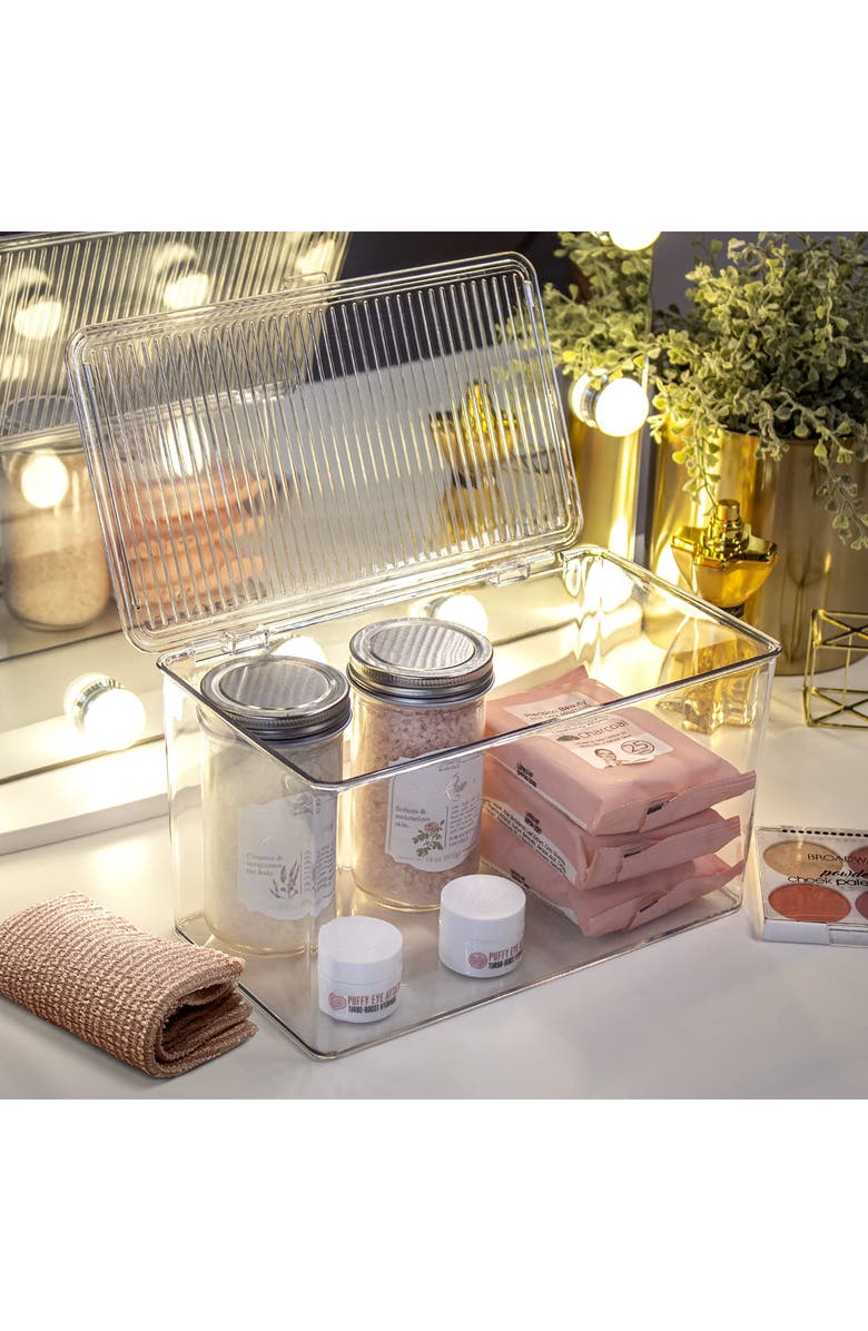 SORBUS Large 2-Pack Storage Bins with Lids, Alternate, color, Clear