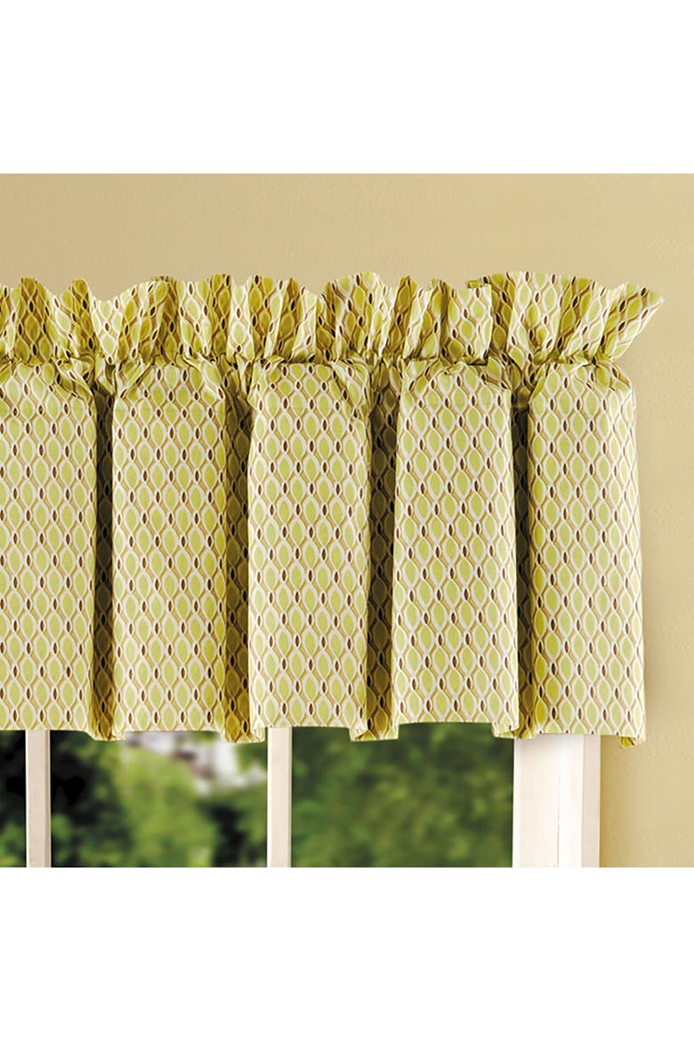 Calypso Shells Green Valance Décor Decoration, Alternate, color, Green
